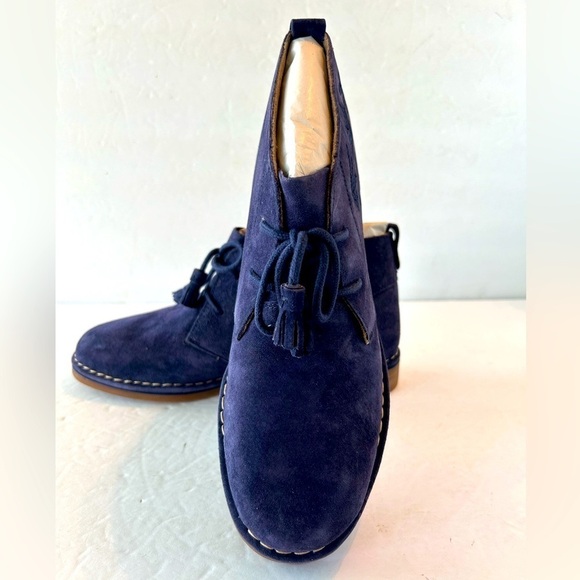 Hush Puppies NIB Cara Catelyn Embroidered Royal Blue Suede Ankle Booties - Picture 1 of 11